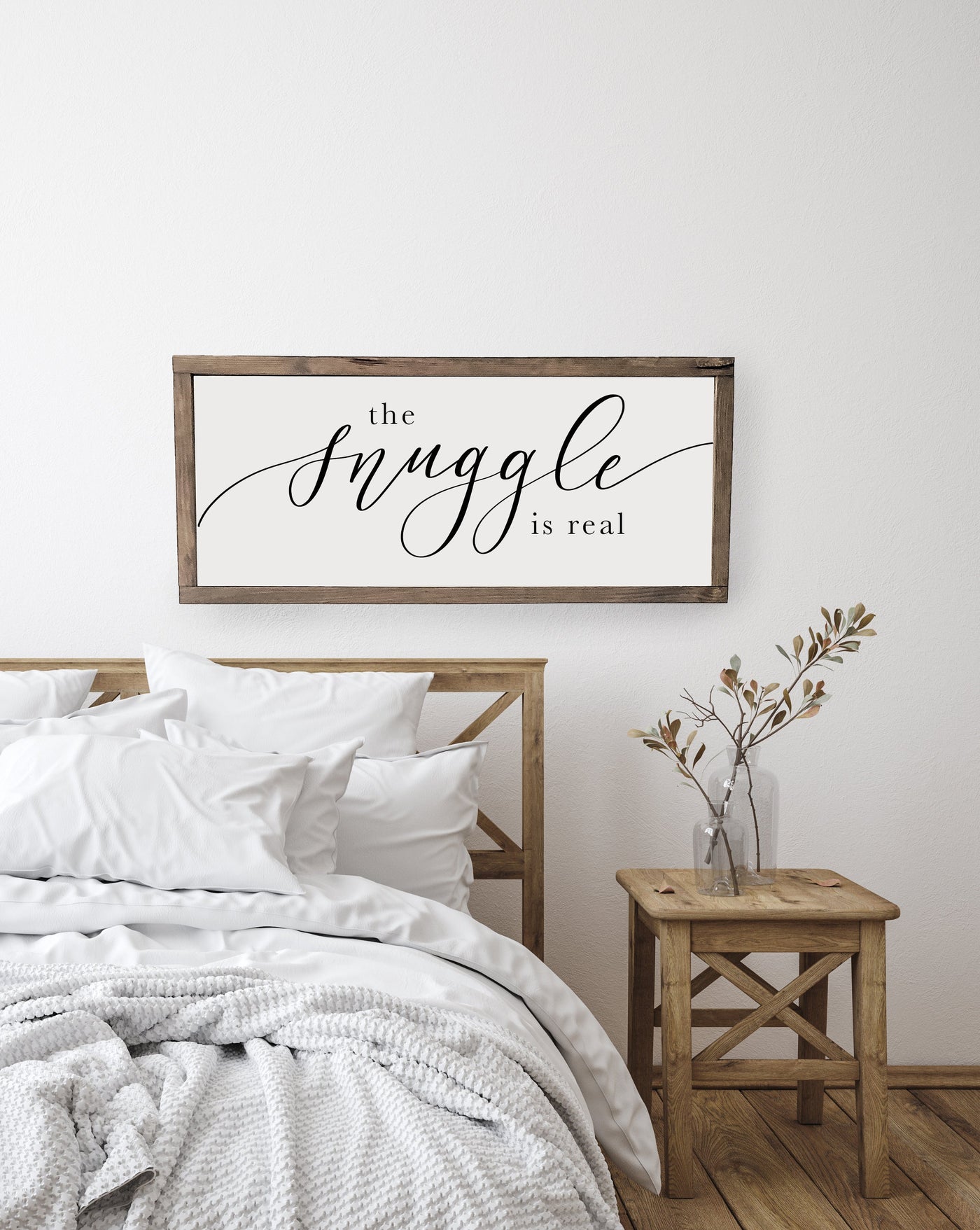 The Snuggle Is Real Wood Framed Sign