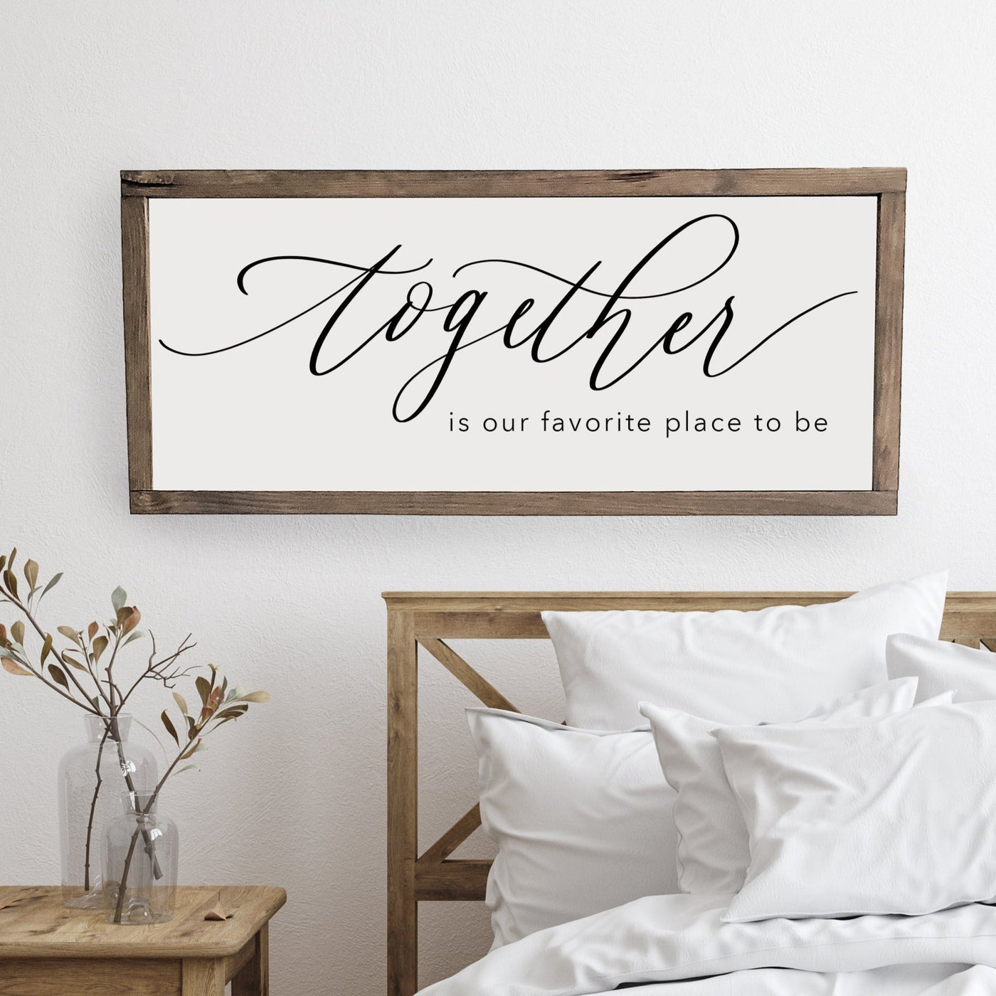 Together Is Our Favorite Place To Be Wood Framed Sign - Mulberry Market Designs