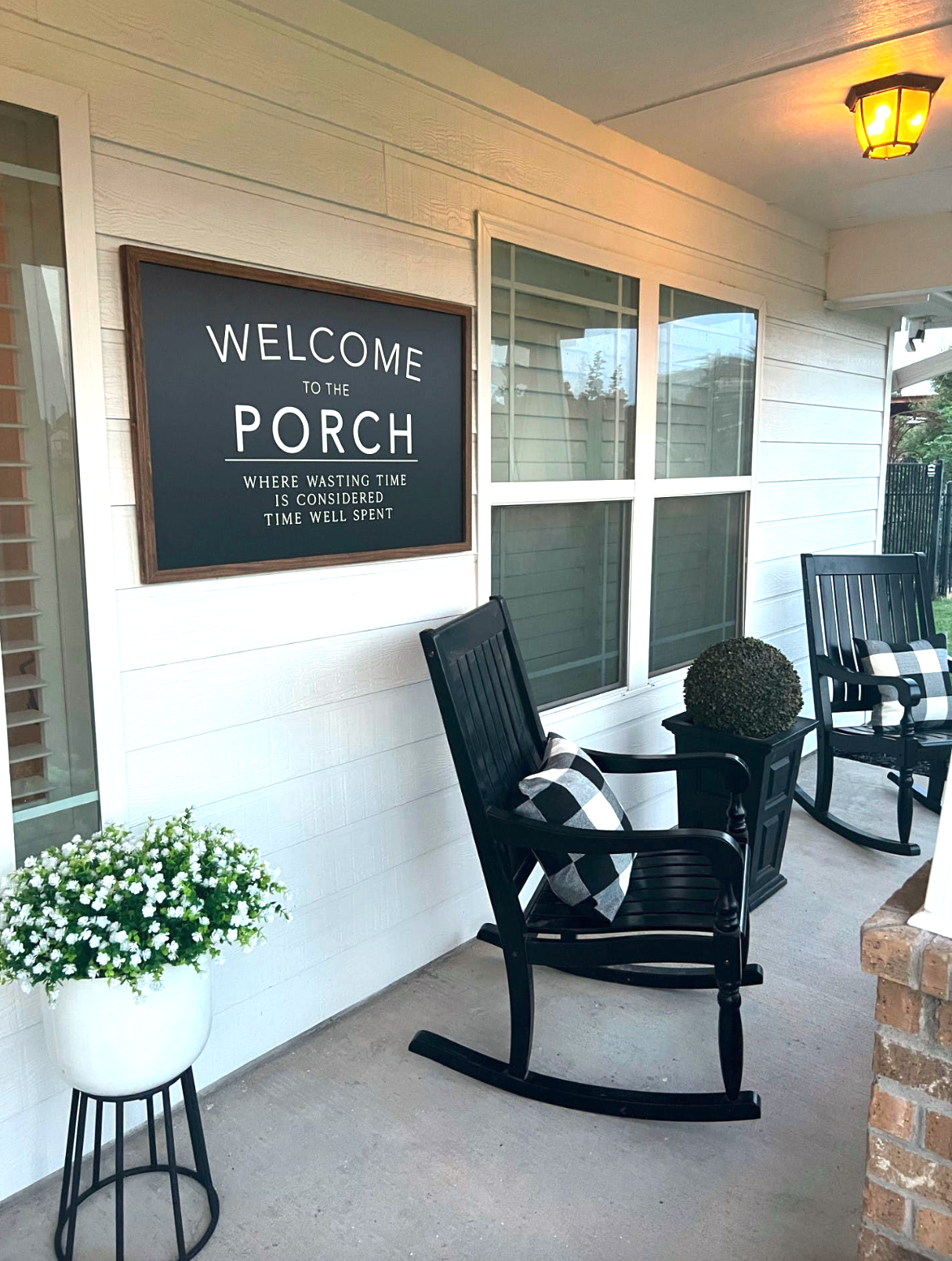 Welcome to the Porch Farmhouse Wood Sign - Mulberry Market Designs