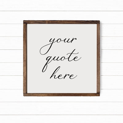 Custom Quote | Wood Framed Sign - Mulberry Market Designs